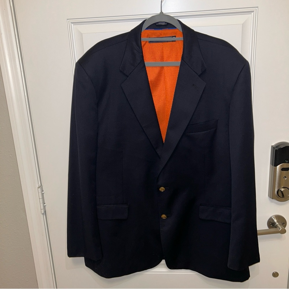 Blue Blazer with Florida Gators Logo and Orange Lining Soze 52R